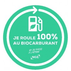 Adhésif Je roule 100% Biocarburant